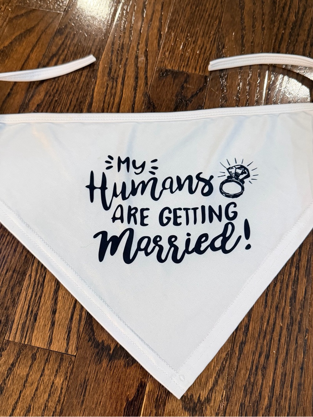 My Humans Are Getting Married White Dog Wedding Bandana